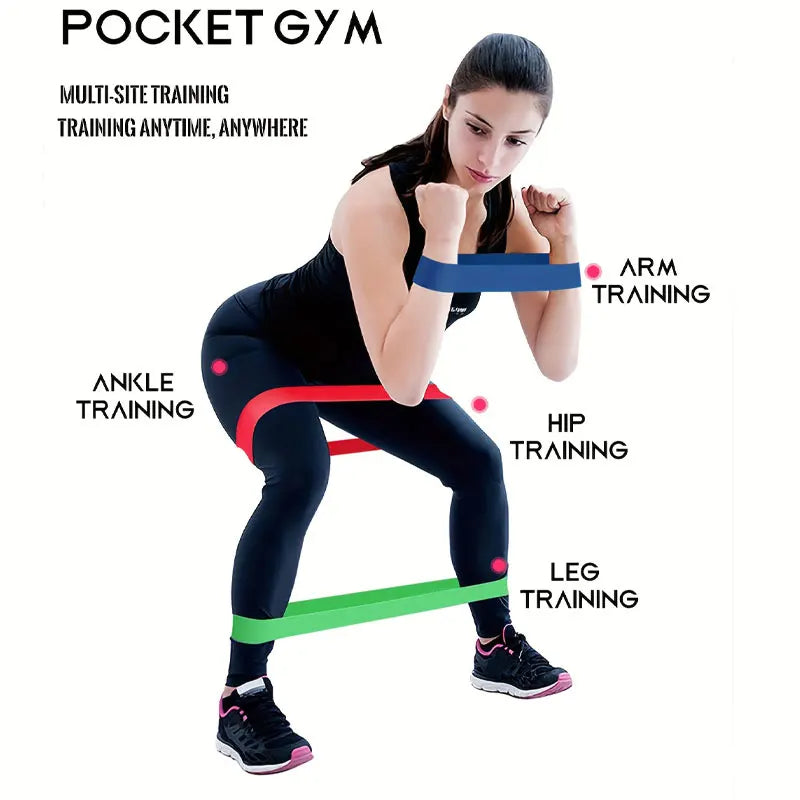 PC Fitness Resistance Ring, TPE Material Thin Legs and Buttocks Equipment, Color Elastic Belt Yoga Supplies, Essential